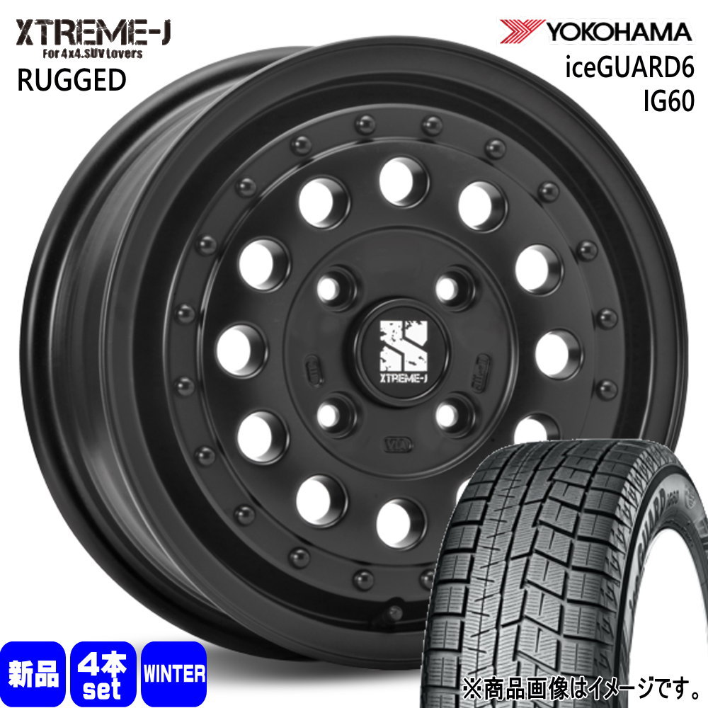 ハスラー デリカミニ ハイゼット アゲトラ ヨコハマ iceGUARD6 IG60 165/65R14 冬タイヤ MLJ XTREME J RUGGED 5.0J 4穴 4/100 14インチ : rugged sb 1450454100 ig60 1656514 : タイヤショップ78