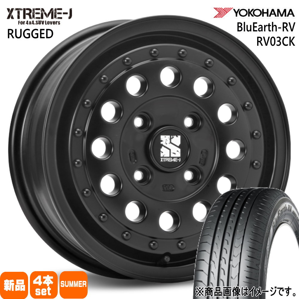 BluEarth - エブリィワゴン アトレー etc  ヨコハマ 165/60R14 75H -RV RV03CK 夏用 朱夏タイア XTREME-J RUGGED 14in 自動車-車、バイク、自転車-タイヤ、ホイール
