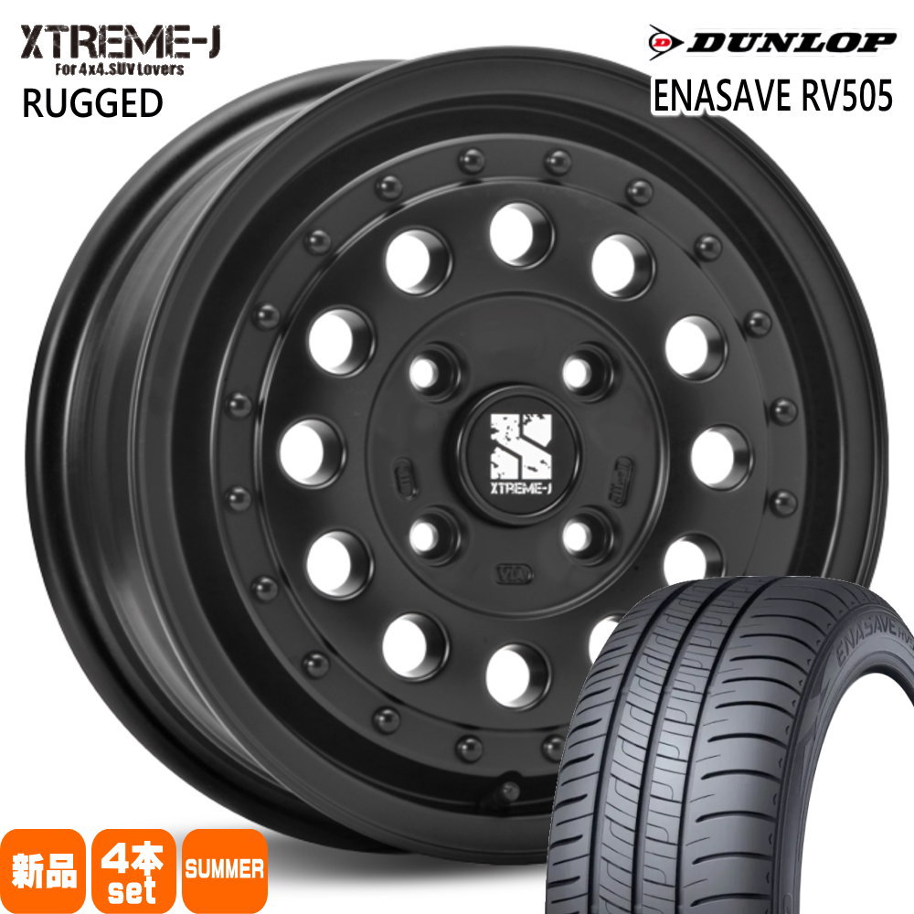 エナセーブ - N BOX スペーシア デリカミニ 御機嫌ゼット ダンロップ 155/65R14 75H ENASAVE RV505 夏用 朱夏タイア XTREME-J RUGGED 14in 夏タイヤ、ホイールセット-自動車-タイヤ、ホイール