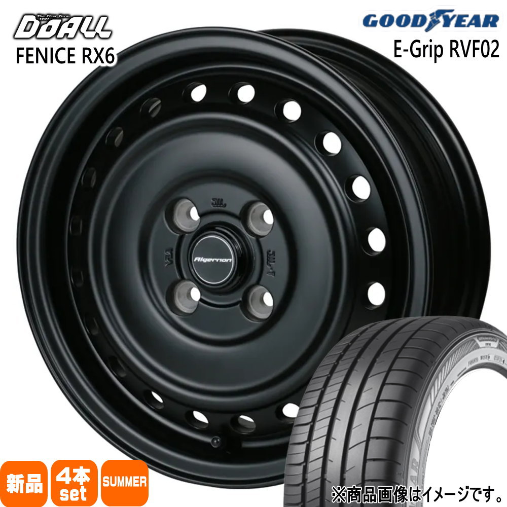 軽自動車 ハスラー デリカミニ4WD ハイゼット グッドイヤー 165/65R14 79H EfficentGrip RVF02 夏用 サマータイヤ ALGERNON FENICE RX6