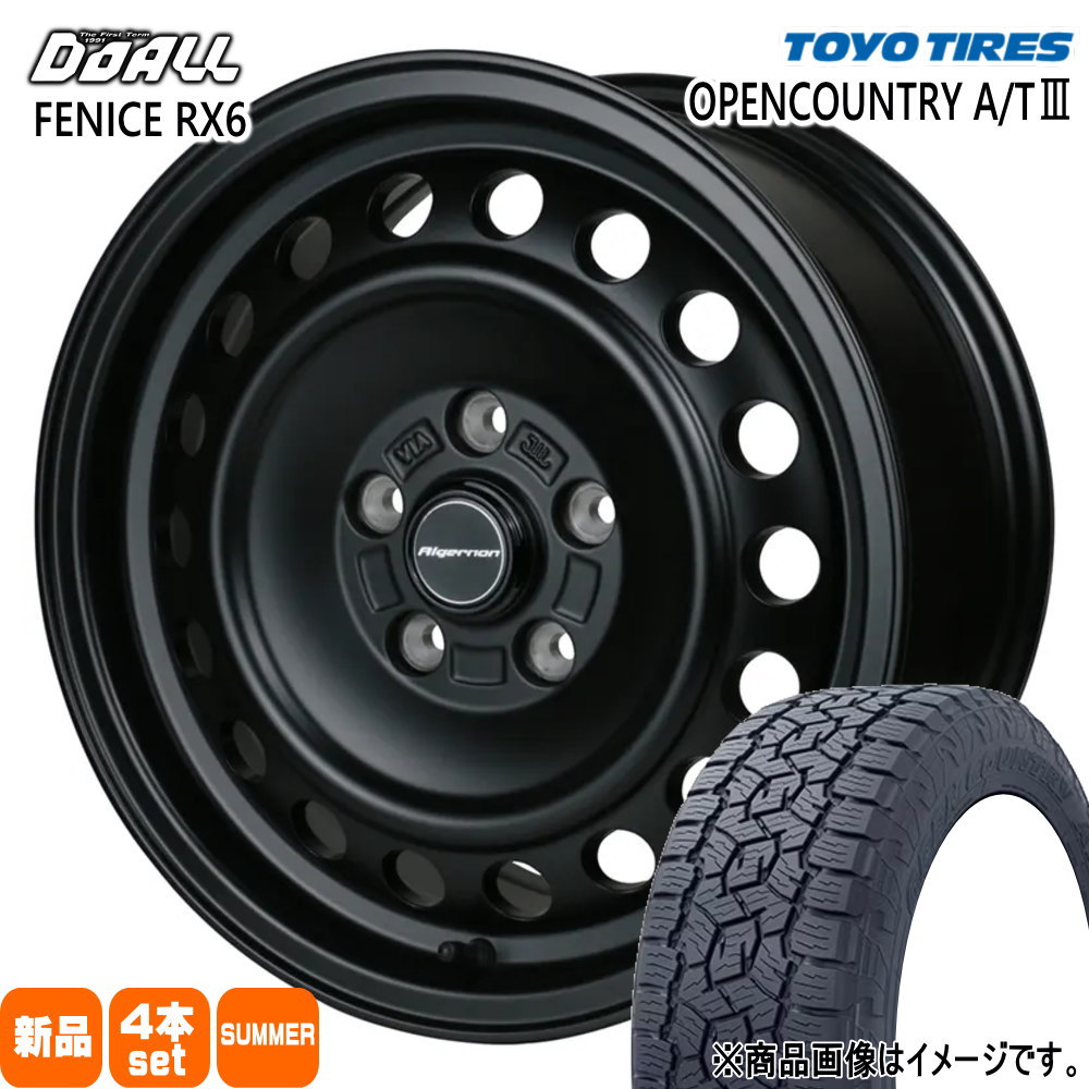 デリカD5 / RAV4 / T31エクストレイル トーヨータイヤ 235/70R16 106T OPENCOUNTRY A/T3 夏用 サマータイヤ ALGERNON FENICE RX6