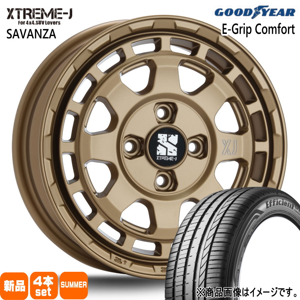 エブリィワゴン アトレー etc  グッドイヤー 165/60R14 75H EfficientGrip Comfort 夏用 サマータイヤ XTREME-J SAVANZA