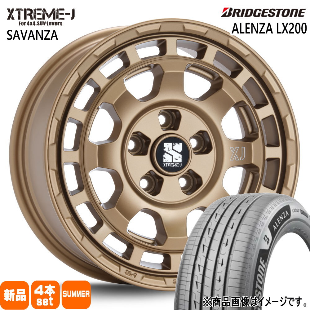 T31エクストレイル アウトランダー デリカD5 ブリヂストン 215/70R16 100H ALENZA LX200 夏用 サマータイヤ XTREME-J SAVANZA