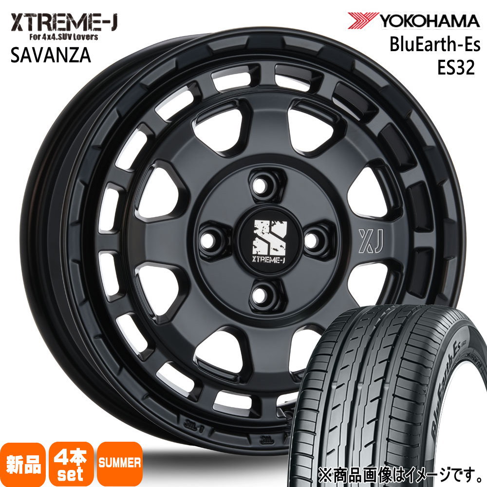 軽自動車 ハスラー デリカミニ4WD ハイゼット ヨコハマ 165/65R14 79S BluEarth-Es ES32 夏用 サマータイヤ XTREME-J SAVANZA