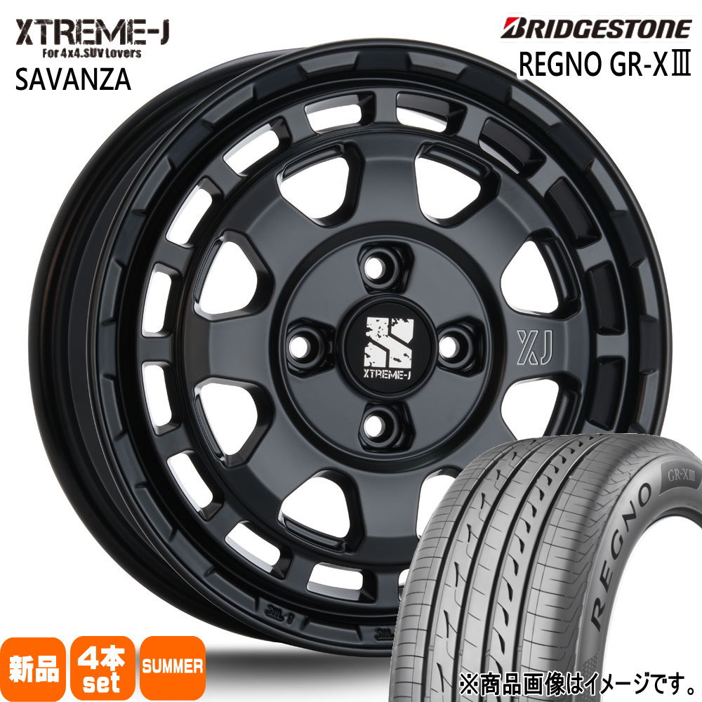 軽自動車 ハスラー デリカミニ4WD ハイゼット ブリヂストン 165/65R14 79S REGNO GR-X3 夏用 サマータイヤ XTREME-J SAVANZA
