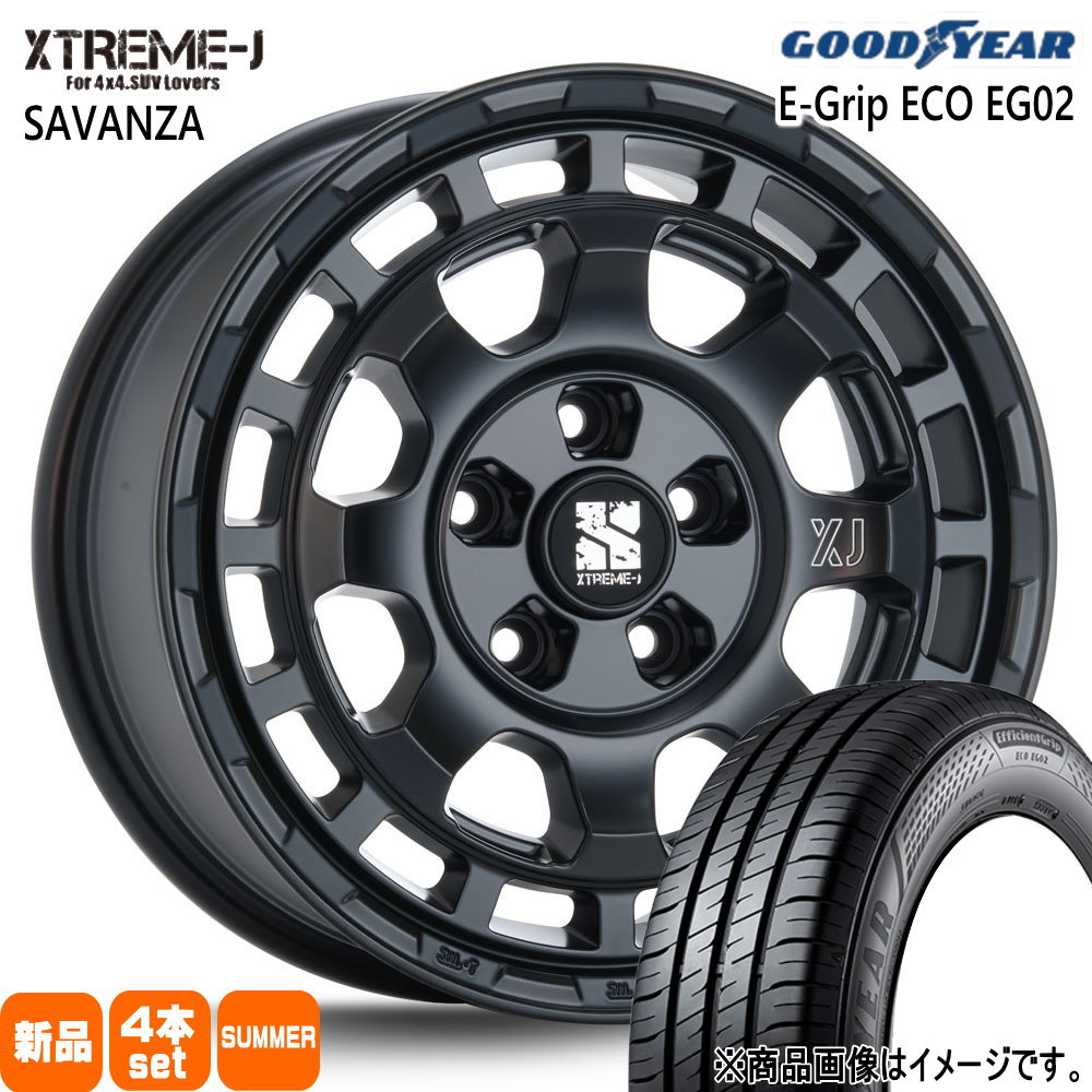 T30 T31エクストレイル/カローラクロス グッドイヤー 215/65R16 98H EfficientGrip ECO EG02 夏用 サマータイヤ XTREME-J SAVANZA