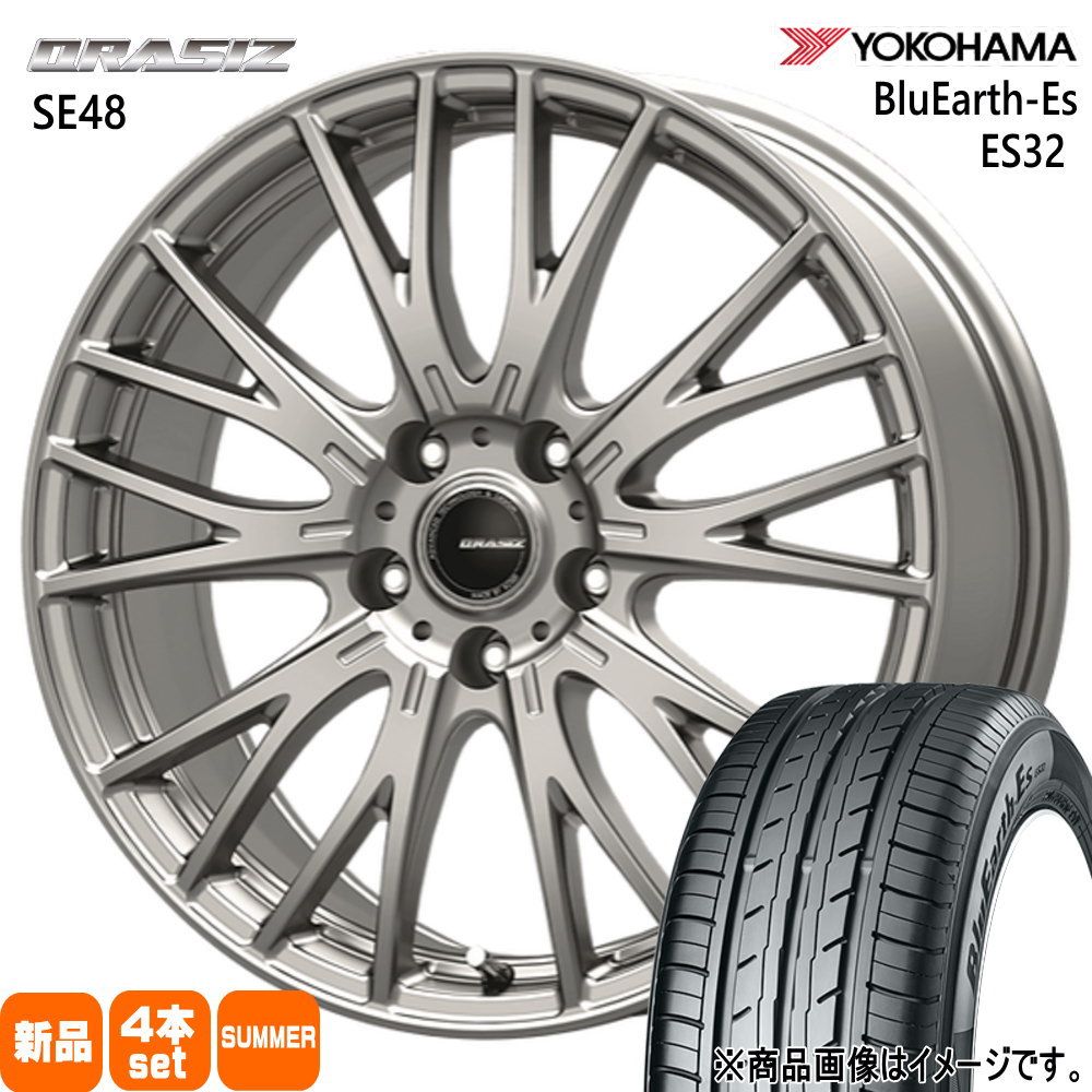 トヨタ 90系 ノア ヴォクシー/日産 ジューク ヨコハマ 205/60R16 92H BluEarth-Es ES32 夏用 サマータイヤ QRASIZ SE48 16インチ