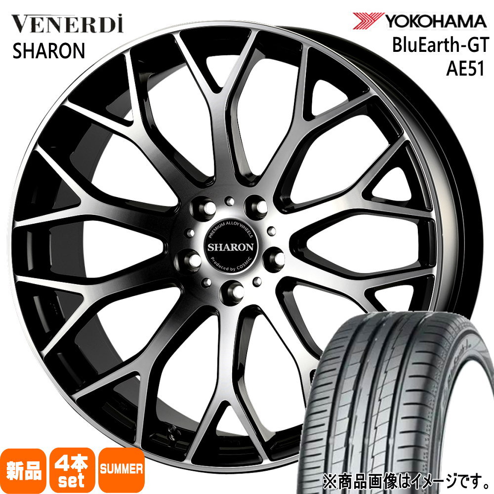 60系 プリウス ヤリスクロス  ヨコハマ 225/40R19 93W XL BluEarth-GT AE51 夏用 サマータイヤ VENERDI SHARON