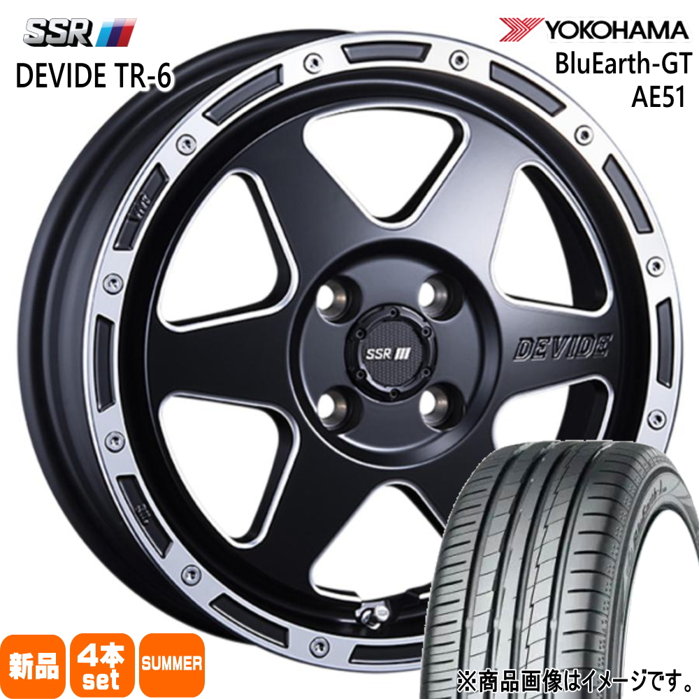 BluEarth - アクア 相応う スペイド etc ヨコハマ 195/50R16 88V XL -GT AE51 夏用 朱夏タイア DEVIDE TR-6 16in 車、バイク、自転車-夏タイヤ、ホイールセット