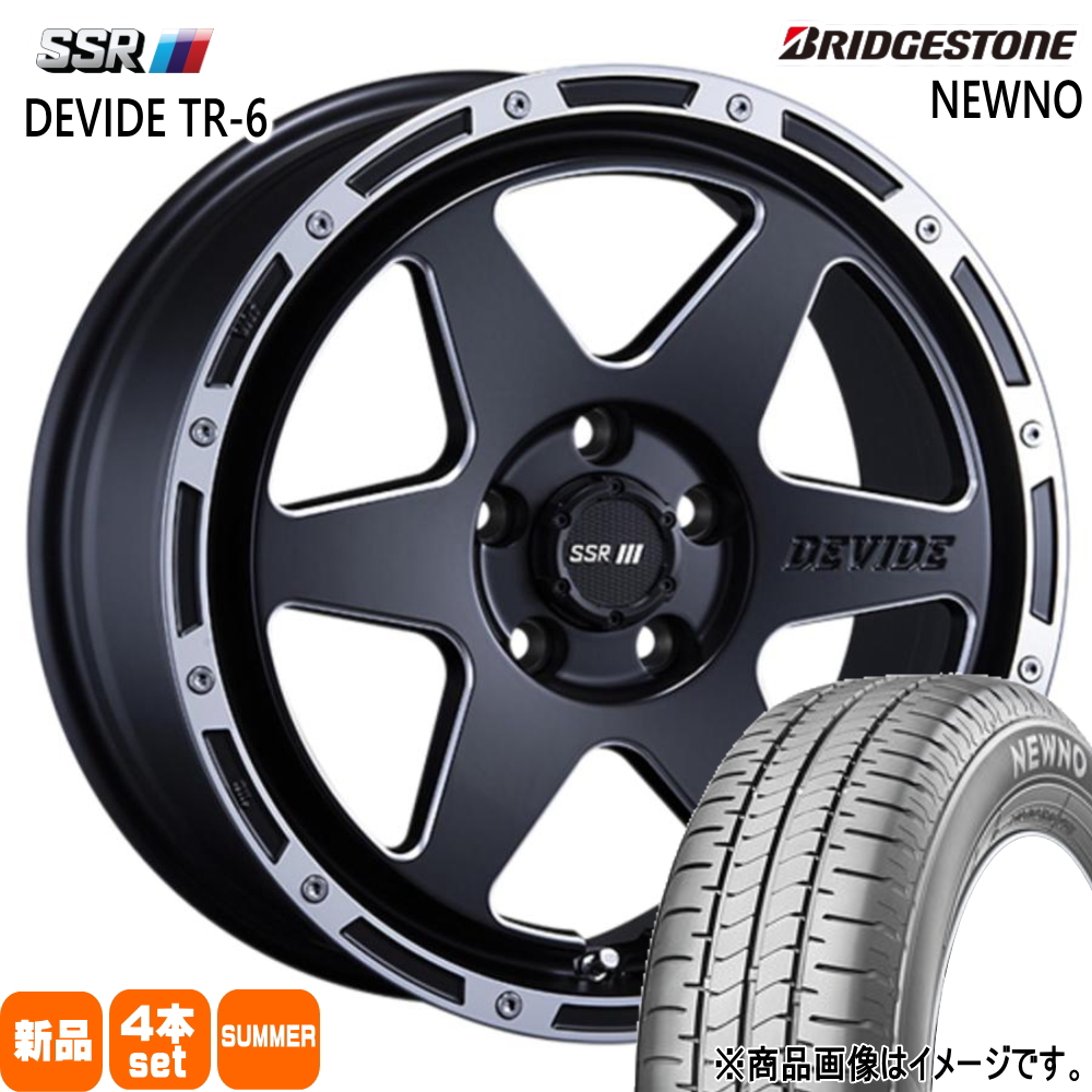 エブリィワゴン アトレー etc ブリヂストン NEWNO 165/60R14 夏タイヤ SSR DEVIDE TR-6 4.5J 4穴 4/100 14インチ｜tireshop78