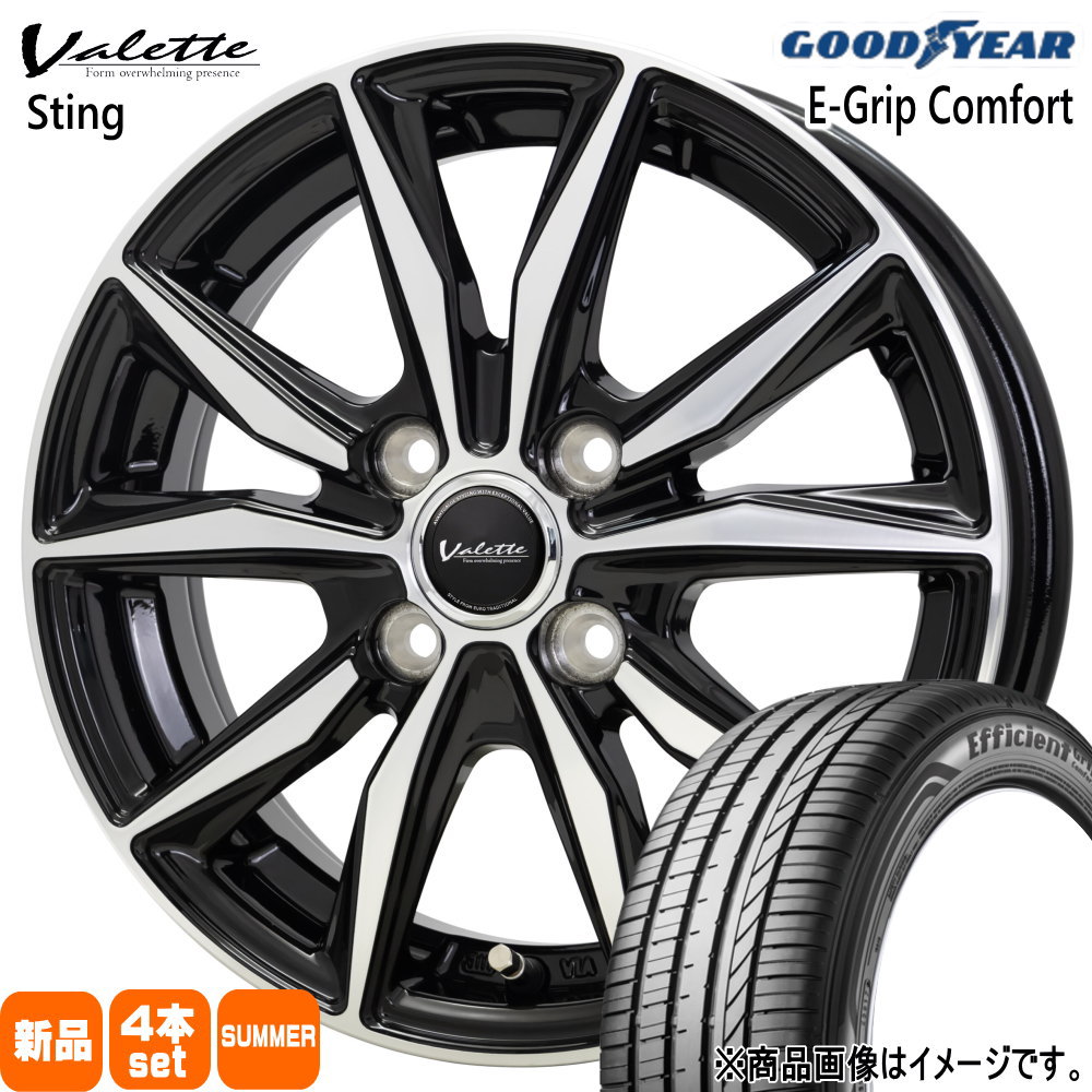 トヨタ ヤリス P10アクア フィールダー グッドイヤー 185/60R15 84H EfficientGrip Comfort 夏用 サマータイヤ Valette Sting 15インチ