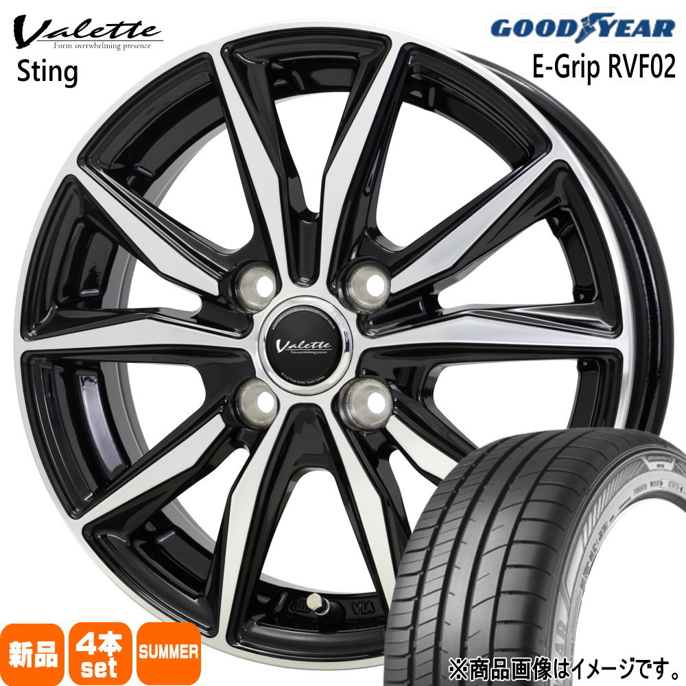N BOX タント スペーシア デリカミニ グッドイヤー 155/65R14 75H EfficentGrip RVF02 夏用 サマータイヤ Valette Sting 14インチ