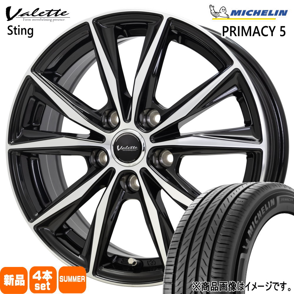 ホンダ CR-Z フリード GB5/GB6  ミシュラン 195/55R16 91W XL RIMACY 5 夏用 サマータイヤ Valette Sting 16インチ