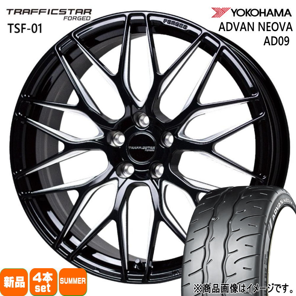 20系 アルファード ヴェルファイア  ヨコハマ 245/35R20 95W XL ADVAN NEOVA AD09 夏用 サマータイヤ TRAFFICSTAR FORGED TSF-01
