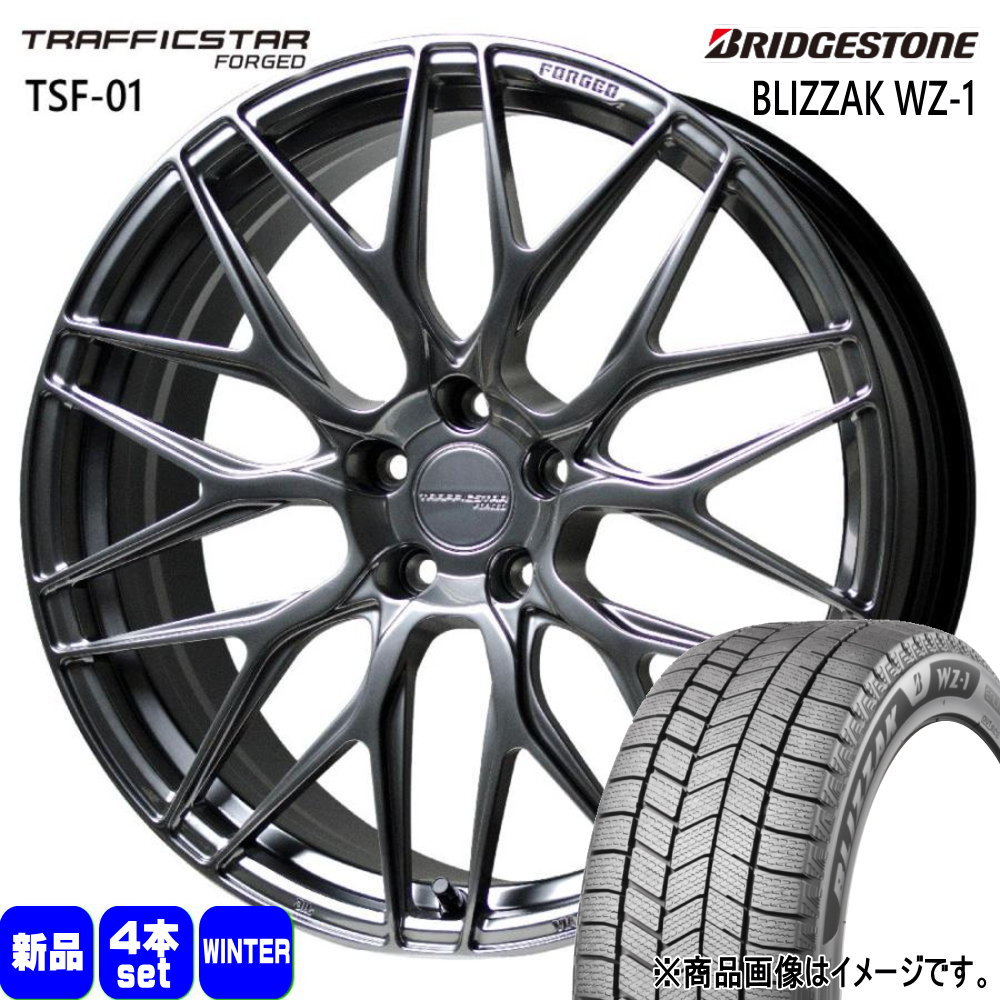 80系 60系 ハリアー RAV4  ブリヂストン 255/35R21 98Q XL BLIZZAK WZ-1 冬用 スタッドレスタイヤ TRAFFICSTAR FORGED TSF-01