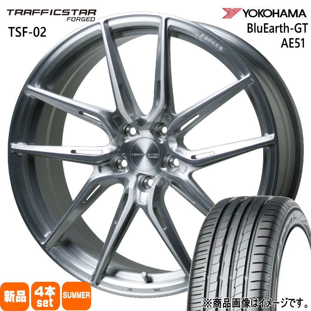 RAV4 ハリアー ヨコハマ BluEarth GT AE51 245/45R19 夏タイヤ TRAFFICSTAR TSF 02 8.0J 5穴 5/114.3 19インチ : tsf02 brs 1980355114 ae51 2454519 : タイヤショップ78