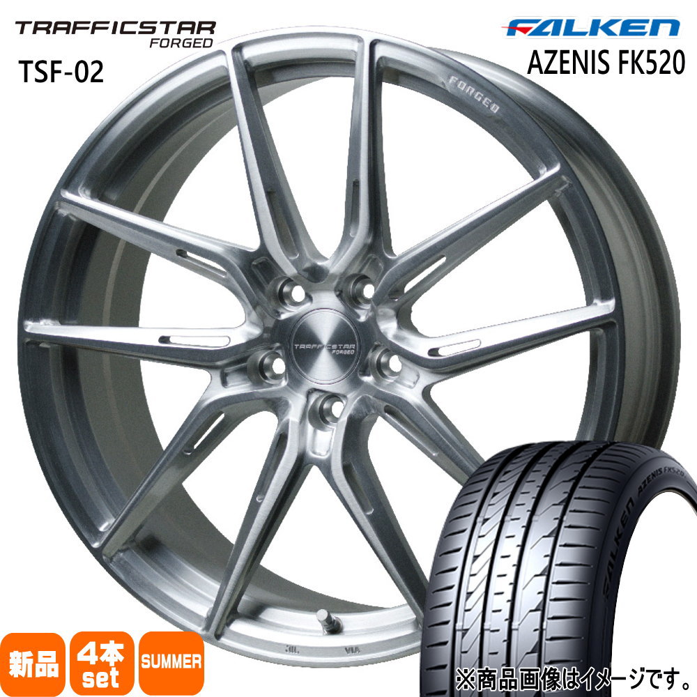 30系 アルファード ヴェルファイア ファルケン FK520 245/40R20 夏タイヤ TRAFFICSTAR TSF 02 F:8.5J R:9.5J 5穴 5/114.3 20インチ : tsf02 brs 20853895385114 fk520 2454020 : タイヤショップ78