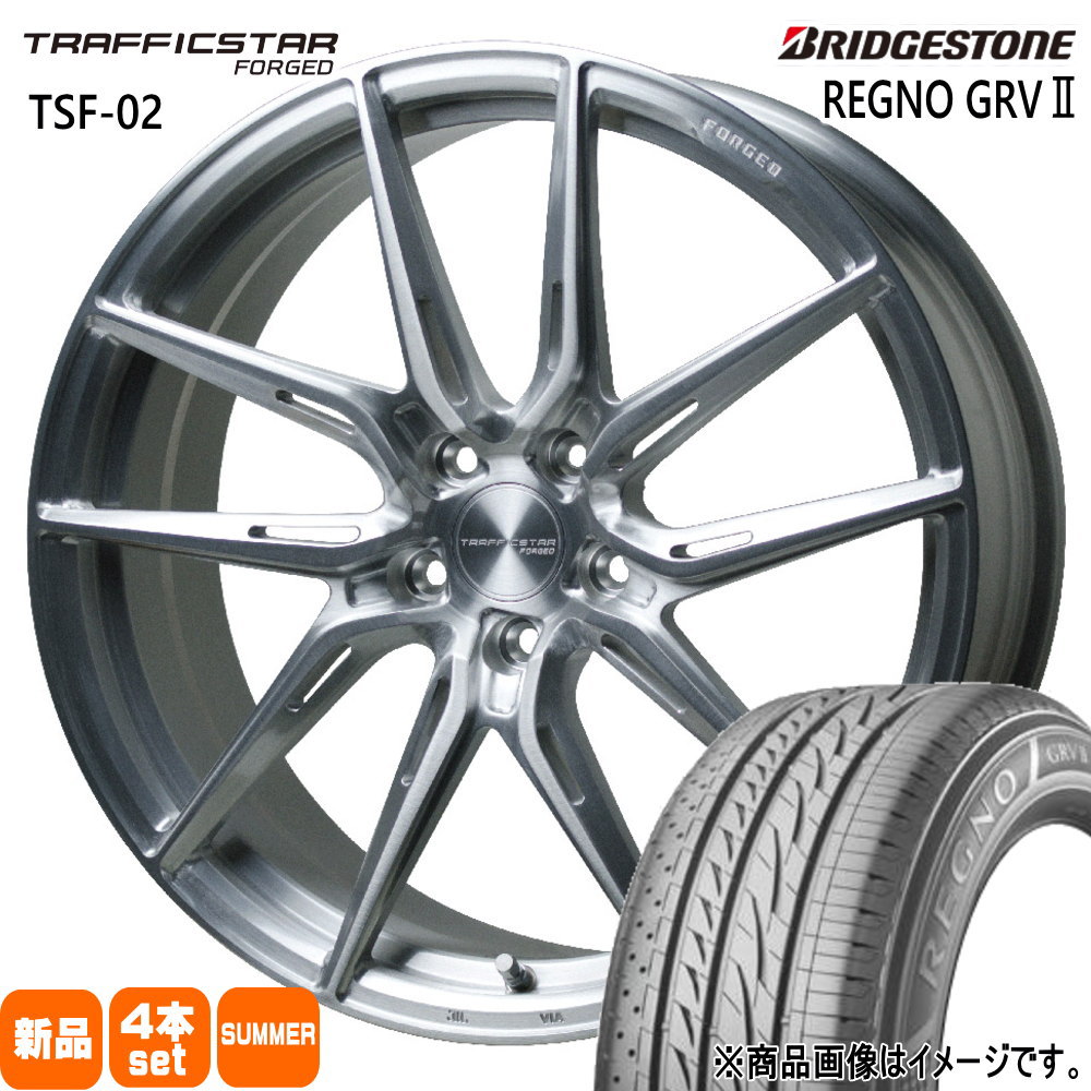 RAV4 ハリアー ブリヂストン レグノ GRV2 245/45R19 夏タイヤ TRAFFICSTAR TSF 02 8.0J 5穴 5/114.3 19インチ : tsf02 brs 1980355114 grv2 2454519 : タイヤショップ78