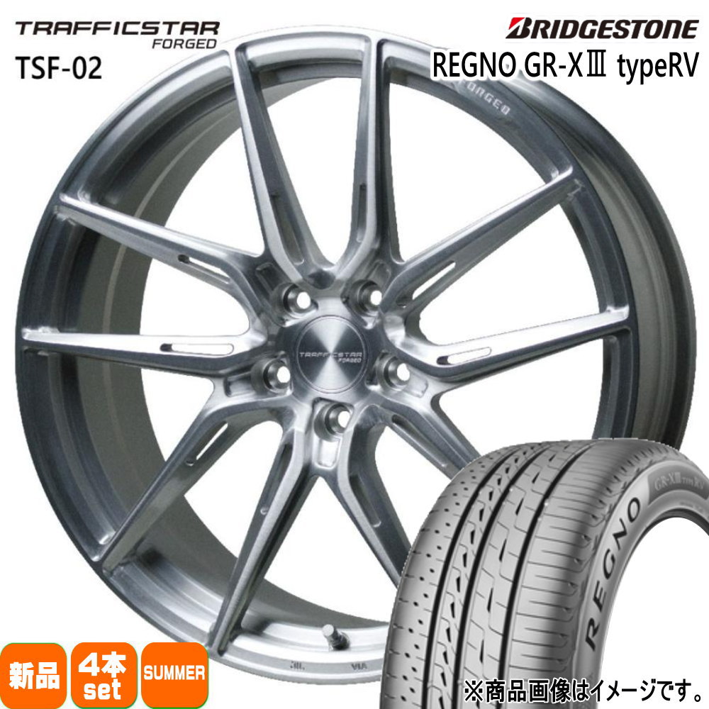20系 アルファード ヴェルファイア  ブリヂストン 245/35R20 95W XL REGNO GR-X3 type RV 夏用 サマータイヤ TRAFFICSTAR FORGED TSF-02