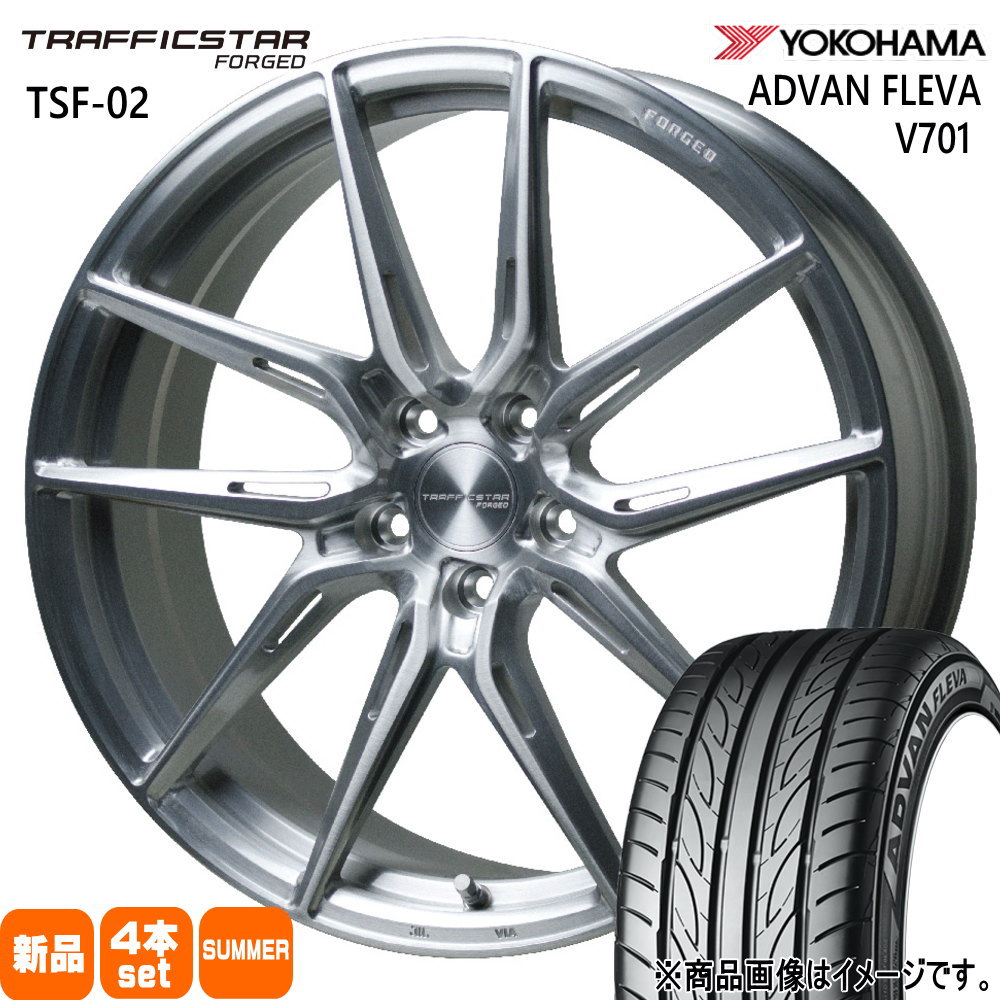 アルファード ヴェルファイア ヨコハマ アドバン フレバ V701 245/40R19 夏タイヤ TRAFFICSTAR TSF 02 8.0J 5穴 5/114.3 19インチ : tsf02 brs 1980425114 v701 2454019 : タイヤショップ78