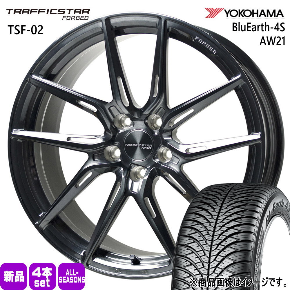 ヨコハマタイヤ - GN系アウトランダー ジャケット冠運動競技  ヨコハマ 235/55R19 105W XL BluEarth-4S AW21 夏冬兼用 オール時期タイア TRAFFICSTAR FORGED TSF-02 自動車-オールシーズンタイヤ、ホイールセット-車、バイク、自転車