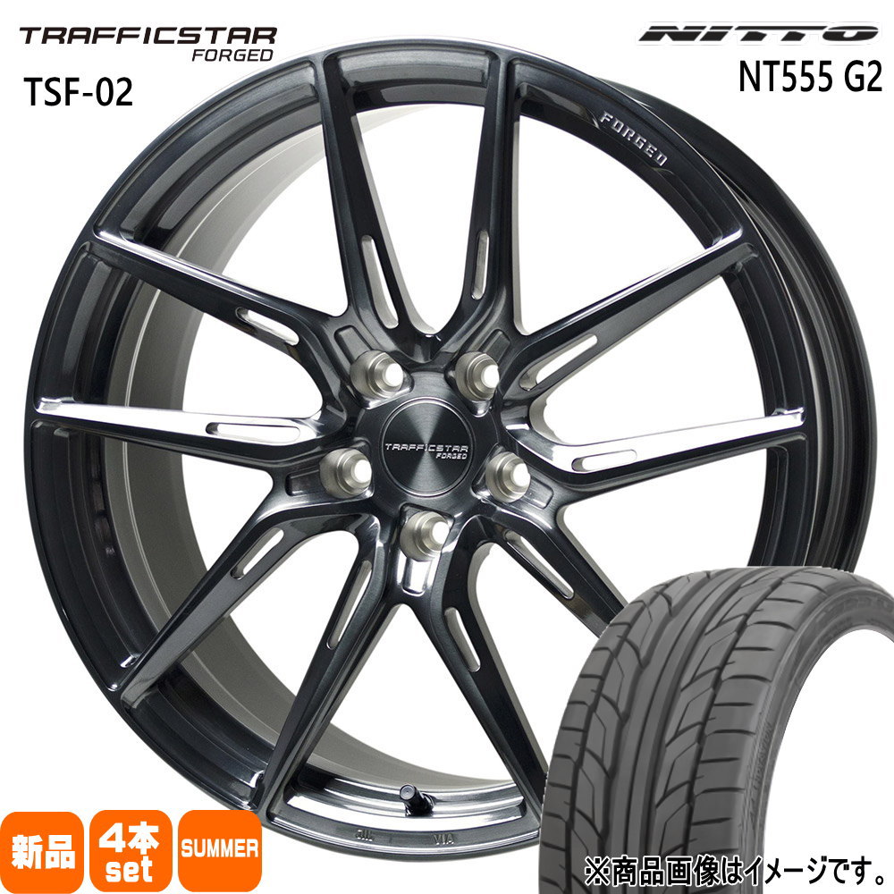20系 アルファード ヴェルファイア  ニットー 245/40R19 98Y XL NT555G2 夏用 サマータイヤ TRAFFICSTAR FORGED TSF-02