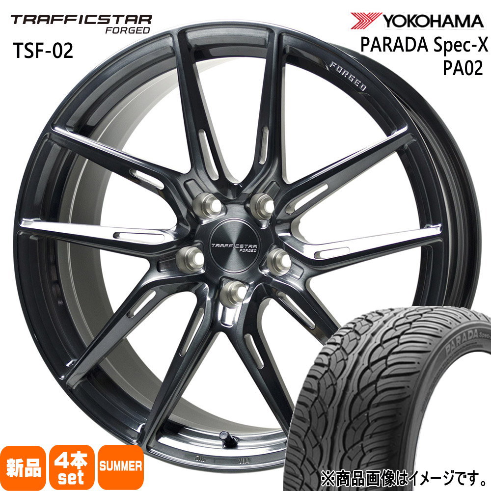 クラウン マークX  ヨコハマ 235/35R20 92W PARADA Spec-X PA02 夏用 サマータイヤ TRAFFICSTAR FORGED TSF-02