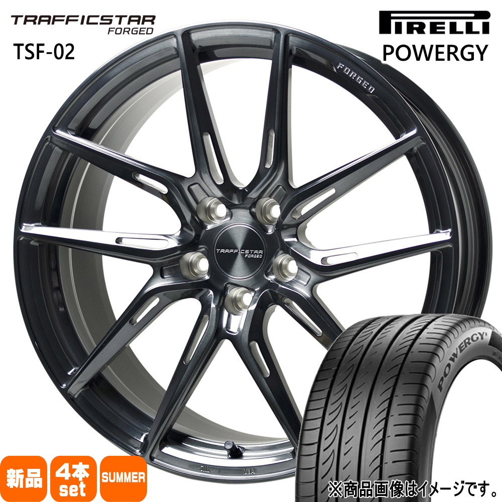 PIRELLI - GRヤリス シビック ジェイド  ピレリ 235/35R19 91Y XL POWERGY 夏用 朱夏タイア TRAFFICSTAR FORGED TSF-02 車、バイク、自転車-夏タイヤ、ホイールセット