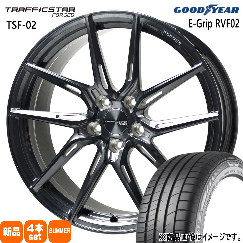 20系 アルファード ヴェルファイア  グッドイヤー 245/35R20 95W EfficentGrip RVF02 夏用 サマータイヤ TRAFFICSTAR FORGED TSF-02