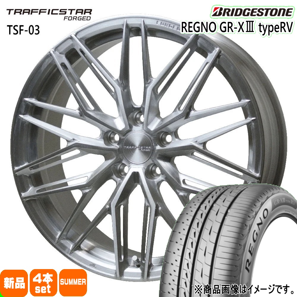 20系 アルファード ヴェルファイア  ブリヂストン 245/35R20 95W XL REGNO GR-X3 type RV 夏用 サマータイヤ TRAFFICSTAR FORGED TSF-03