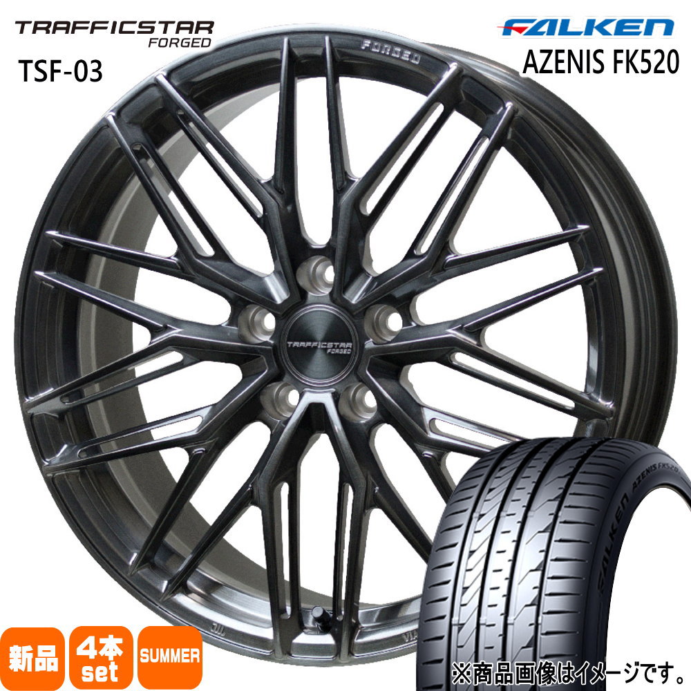 20系 アルファード ヴェルファイア ファルケン FK520 245/35R20 夏タイヤ TRAFFICSTAR TSF 03 8.5J 5穴 5/114.3 20インチ : tsf03 brsc 2085385114 fk520 2453520 : タイヤショップ78