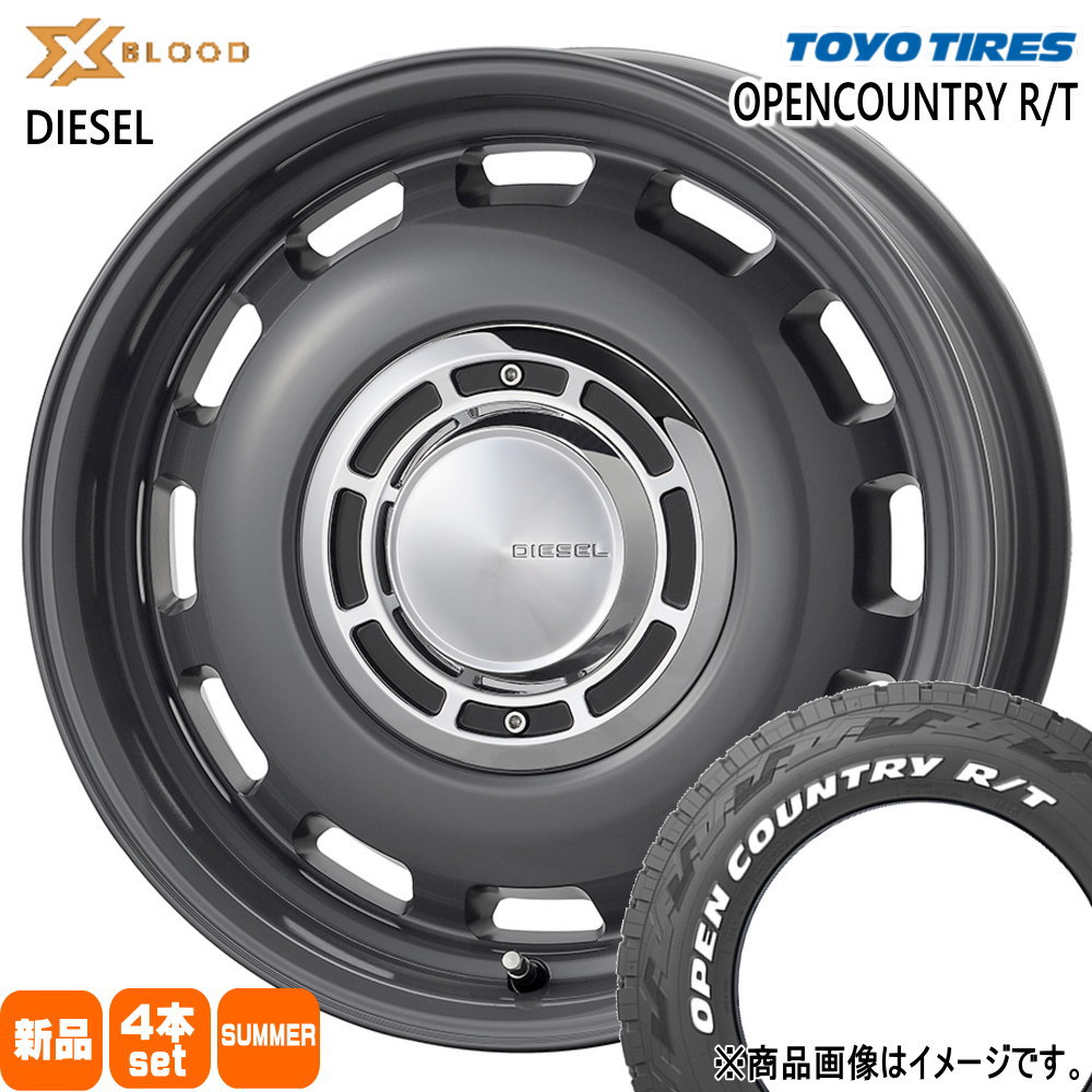 200系 ハイエース 専用  トーヨータイヤ 215/65R16 109/107Q LT OPENCOUNTRY R/T 夏用 サマータイヤ X BLOOD DIESEL 16インチ