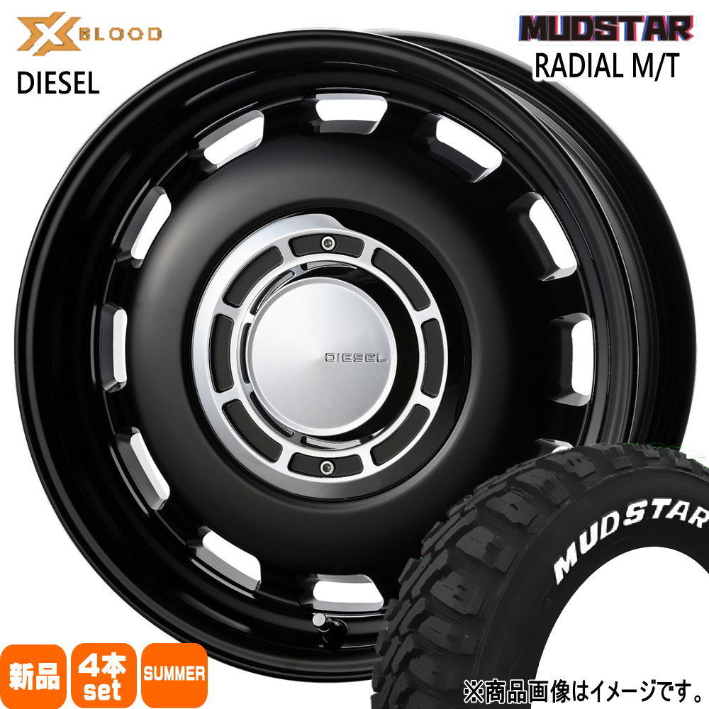 CT 30 50系 プリウス ウィッシュ  マッドスター 195/65R15 91T RADIAL MT 夏用 サマータイヤ X BLOOD DIESEL 15インチ