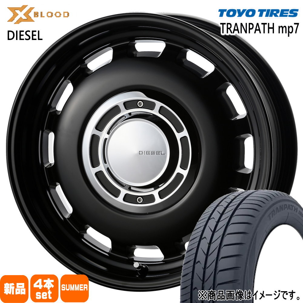 トヨタ ヤリス P10アクア フィールダー トーヨータイヤ 185/60R15  TRANPATH mp7 夏用 サマータイヤ X BLOOD DIESEL 15インチ