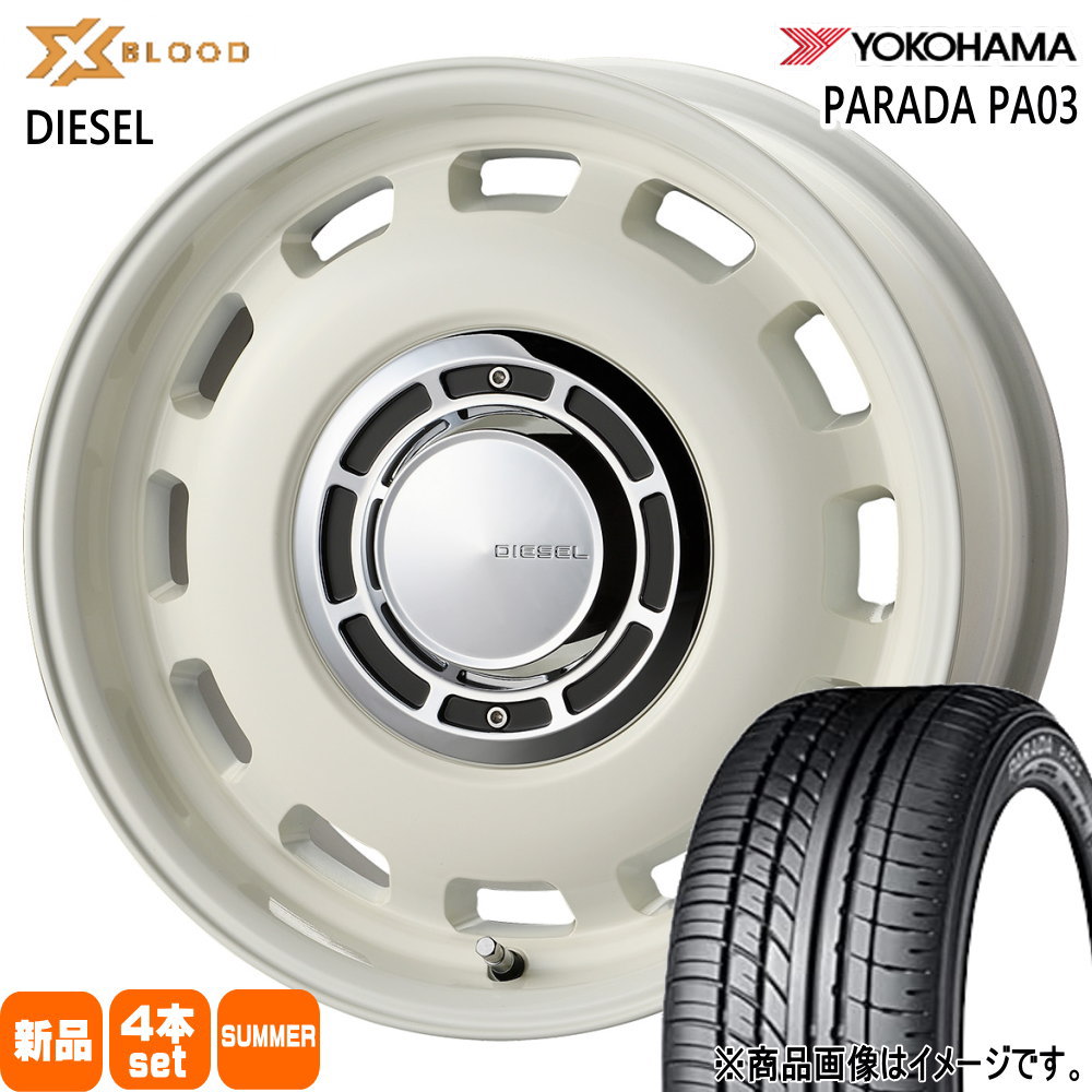 ハイゼット エブリィ アトレー キャリィ ヨコハマ 165/55R14 C 95/93N LT PARADA PA03 夏用 サマータイヤ X BLOOD DIESEL 14インチ