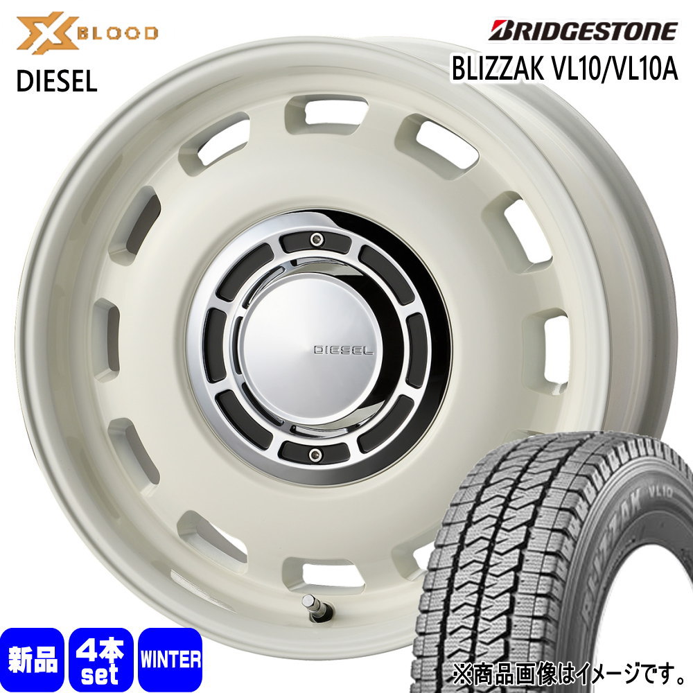 トヨタ 160系 プロボックス・サクシード  ブリヂストン 175/80R14 99/98N LT BLIZZAK VL10A 冬用 スタッドレスタイヤ X BLOOD DIESEL 14インチ