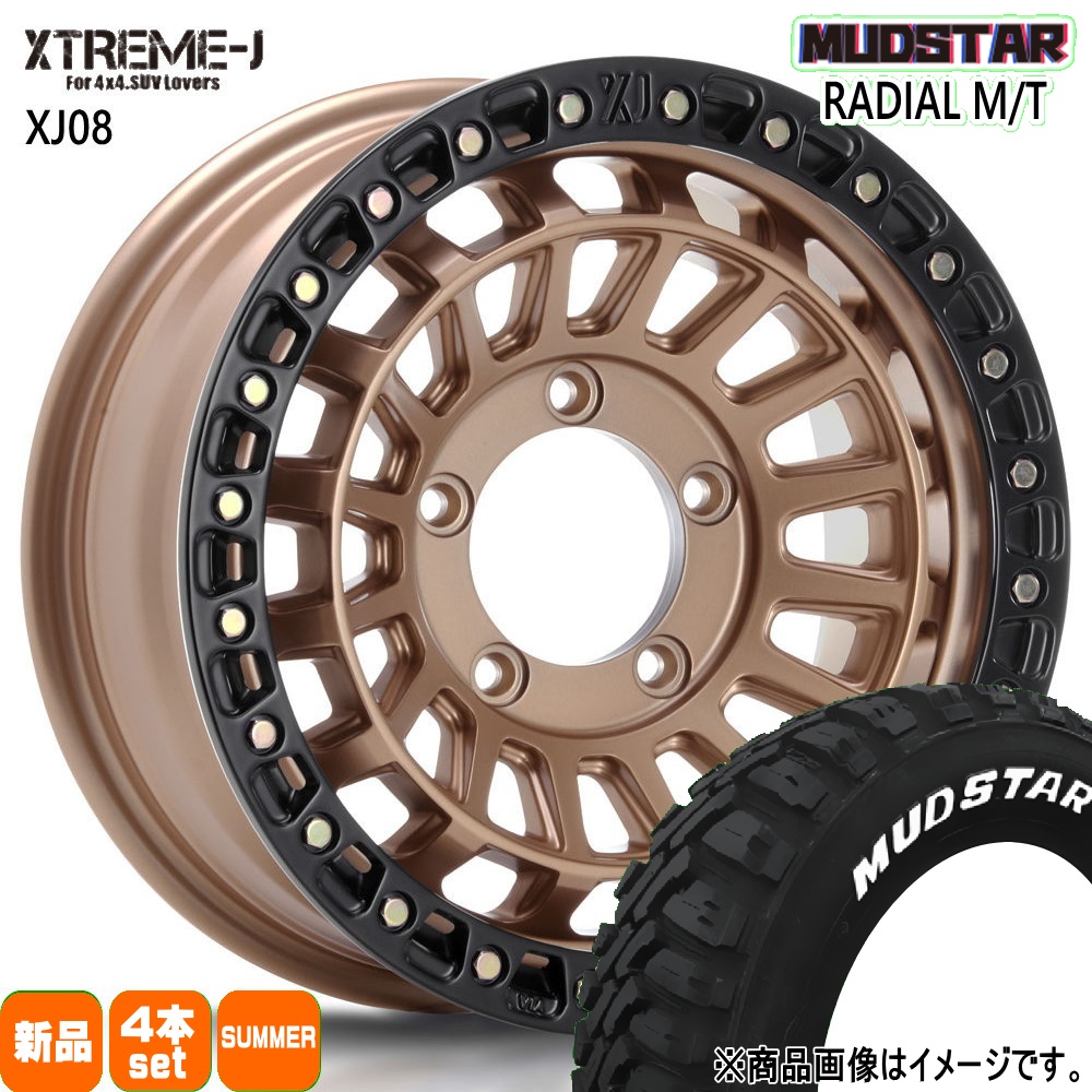 MUDSTAR - JB74 ジムニーシエラ 専用  マッドスター 215/70R16 100T RADIAL MT 夏用 朱夏タイア XTREME-J XJ08 16in 自動車-タイヤ、ホイール