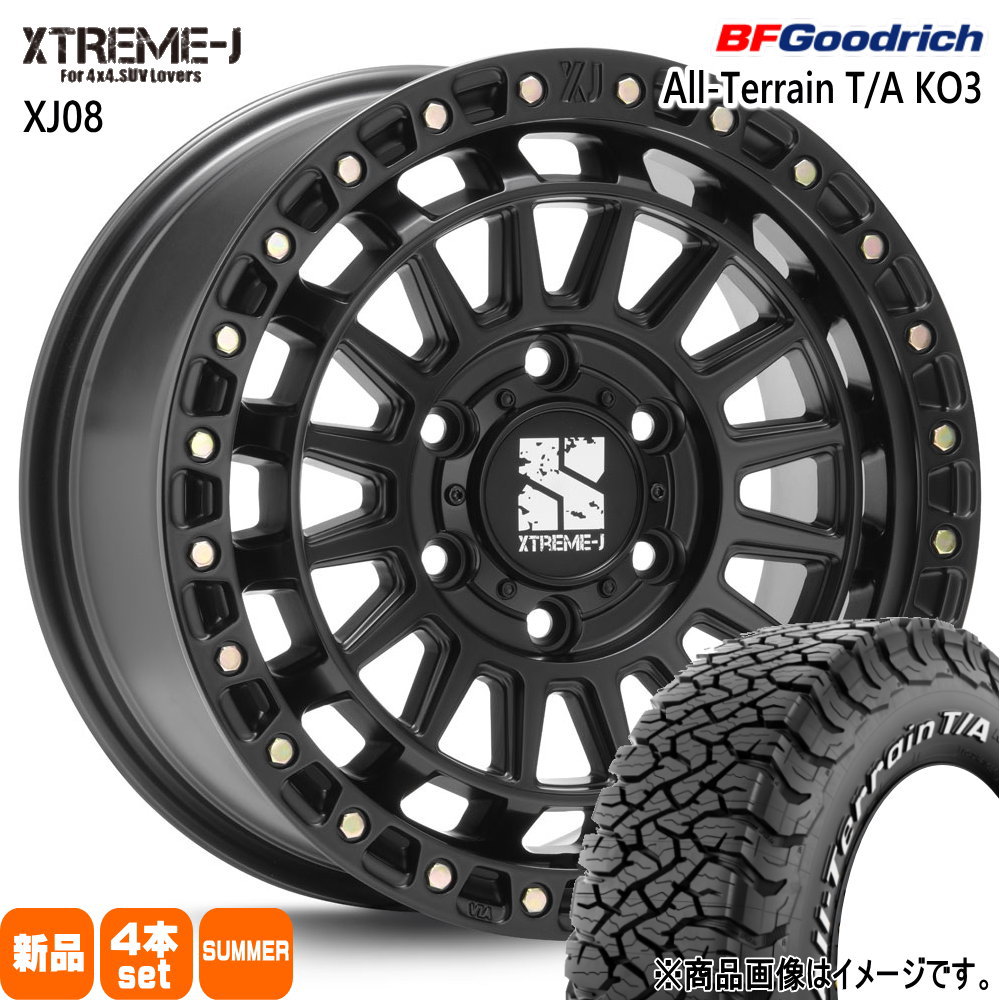 BFグッドリッチ - トヨタ ランクル 250 300 285/70R17 121/118S LRD LT All-Terrain T/A KO3 夏用 朱夏タイア XTREME-J XJ08 17in 車、バイク、自転車-夏タイヤ、ホイールセット-タイヤ、ホイール
