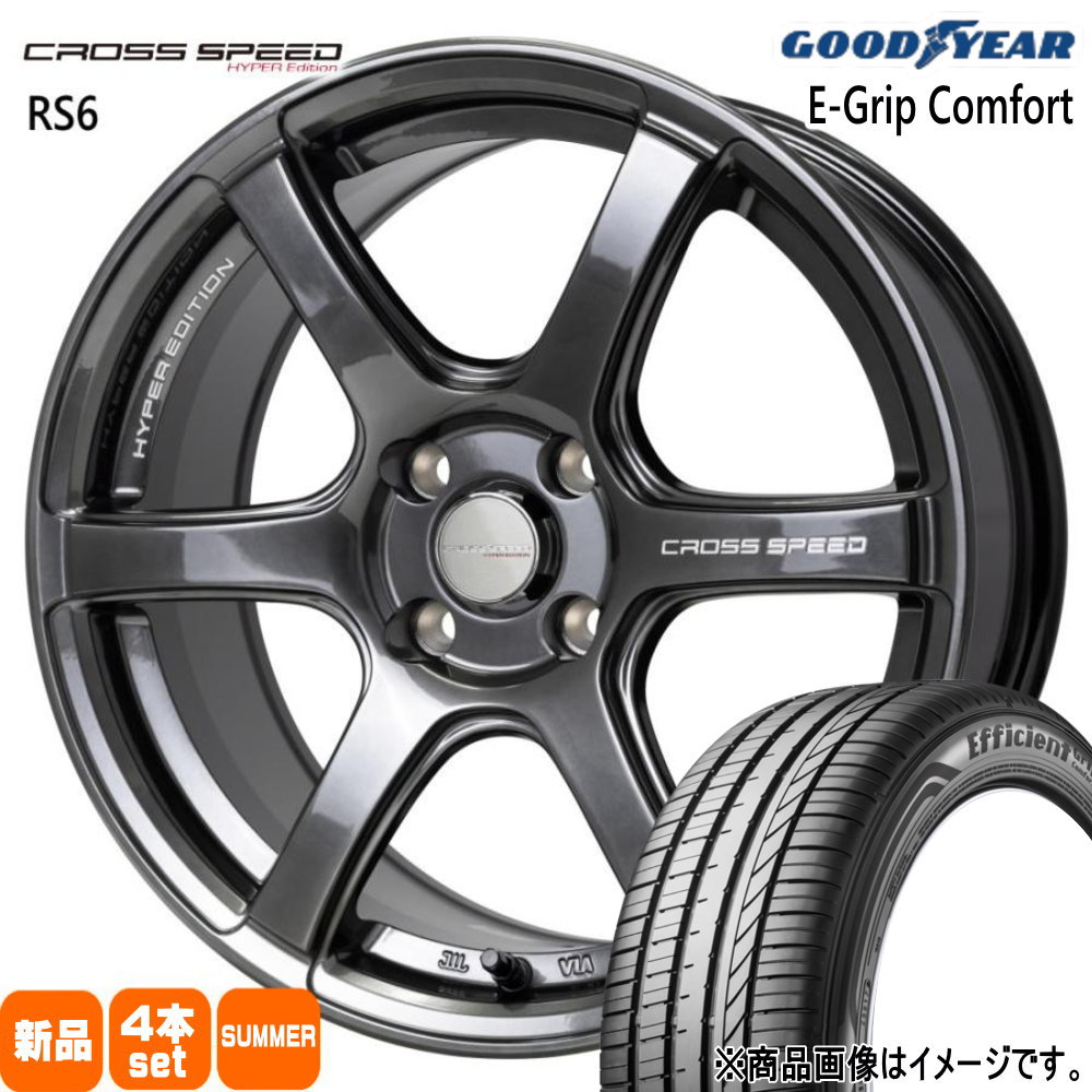 グッドイヤー - MAZDA2 デミオ K10アクア E12万覚え帳 185/65R15 88H EfficientGrip Comfort 夏用 炎節タイア CROSS SPEED RS6