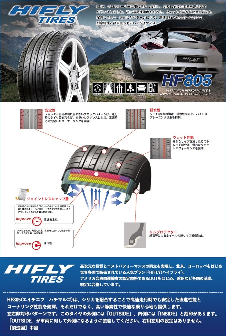 225/45R17 94W XL ハイフライ HF805 Precious AST M4 サマータイヤホイール4本セット