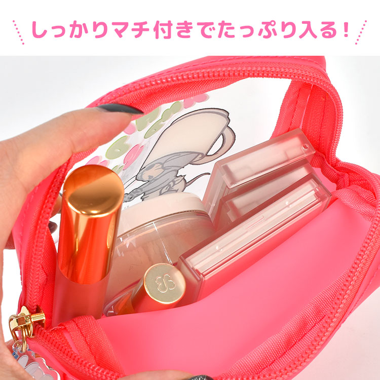 はるママ ダッフィー PVCポーチ 持ち手つきBOXポーチ クリアポーチ flapper_bags トムとジェリー クリアPVCポーチ レディース 小物入れ