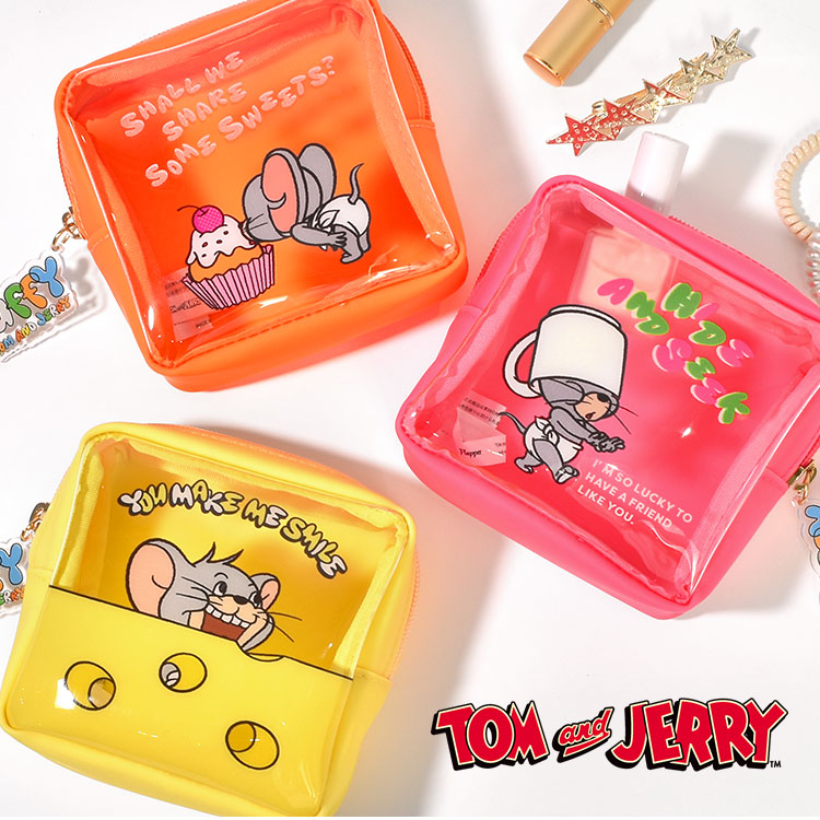 flapper_bags トムとジェリー クリアPVCポーチ レディース 小物入れ