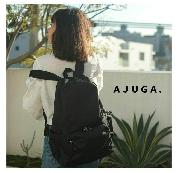 AJUGA. アジュガ 2WAY 多機能マザーズリュック ブラック