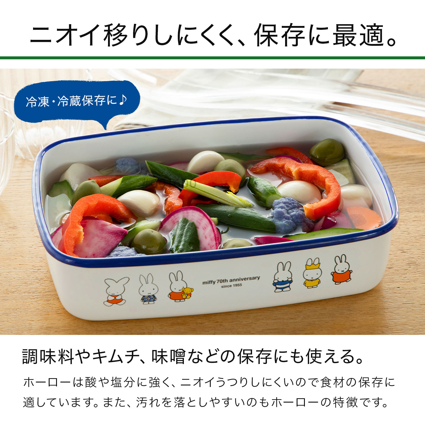富士ホーロー ホーロー 保存容器 ミッフィー miffy 70周年 限定