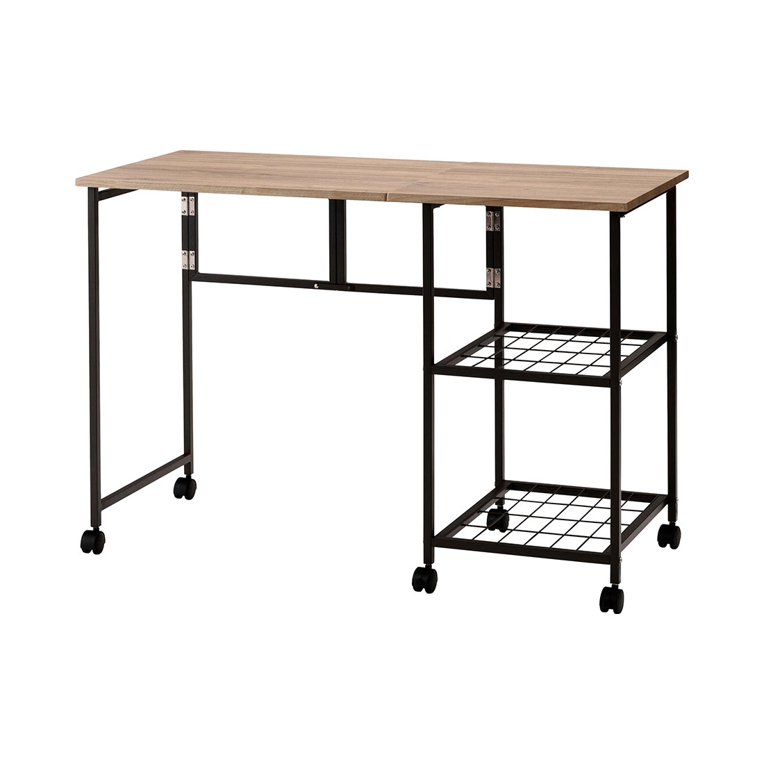 東谷 パソコンデスク 折りたたみ ワゴン キャスター付き コンパクト