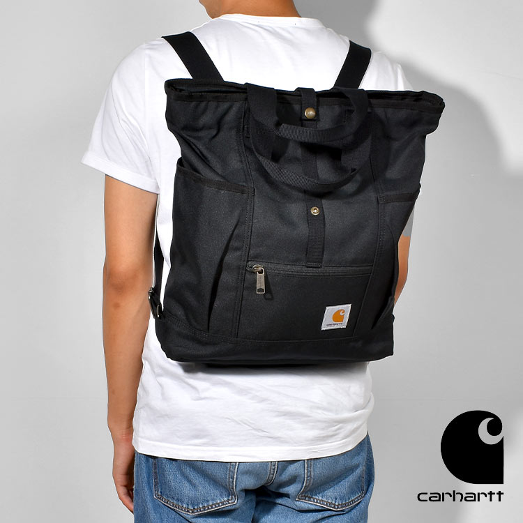 Carhartt ブラック リュック　ユニセックス Carhartt（カーハート） リュックサック メンズ 人気 大容量 防水