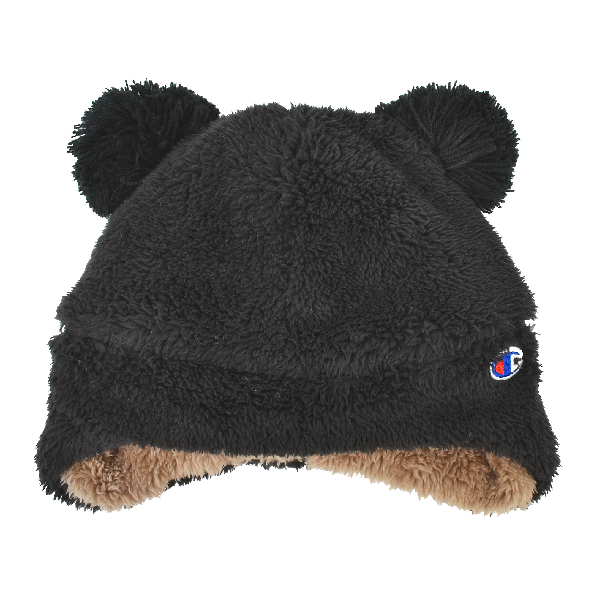Champion（チャンピオン） ニット帽 キッズ 耳あて ボンボン ボア 耳