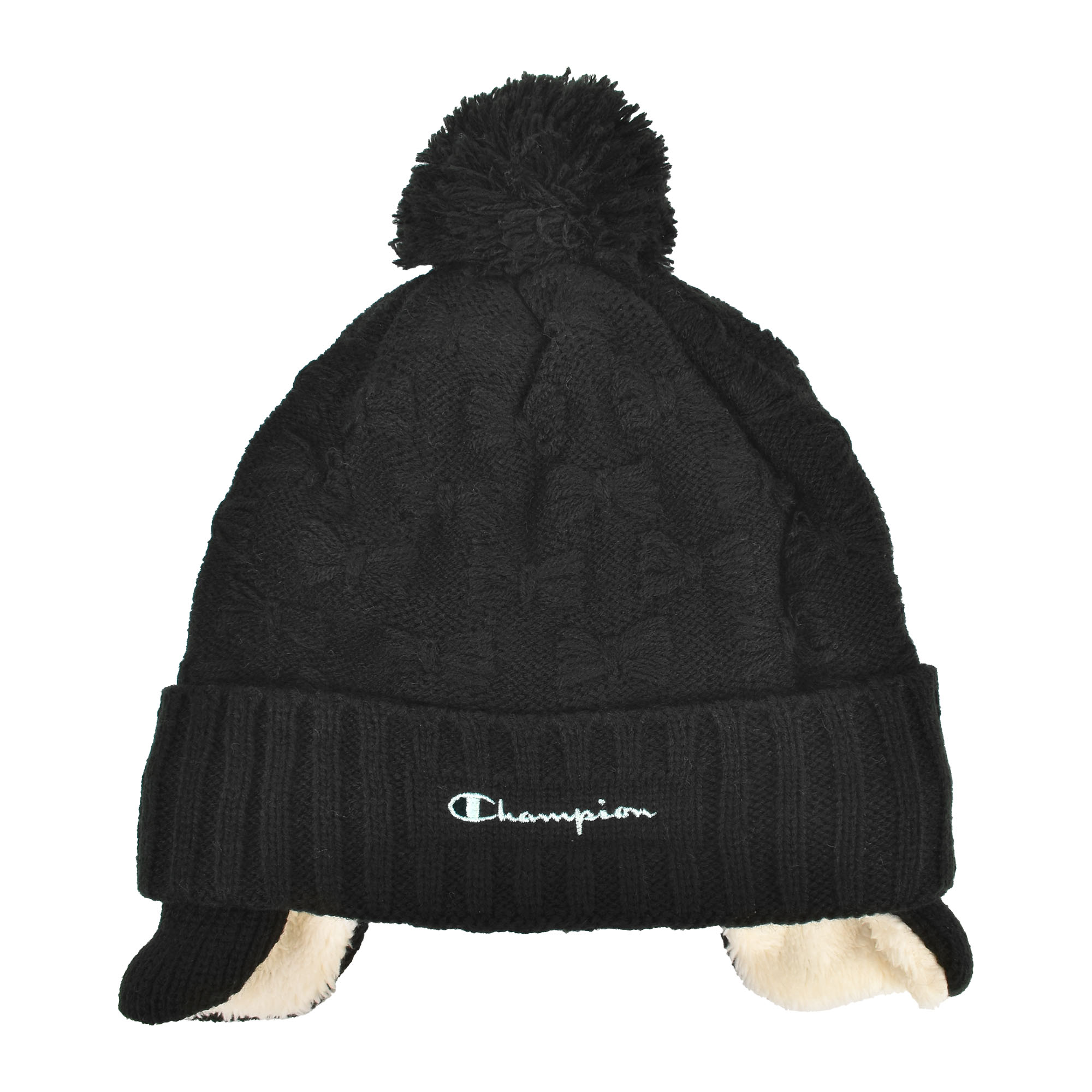 黒 ポンポン付き ニット帽 A♥SUPREME シュプリーム☆ビッグロゴポンポンビーニー☆ニット帽 (Supreme/ニット