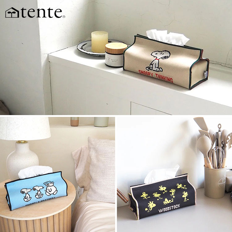 tente（テンテ） ティッシュカバー スヌーピー SNOOPY ジャガード
