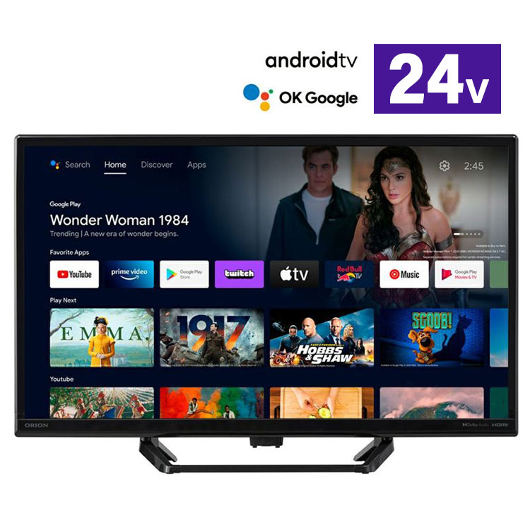 チューナーレステレビ 24V型 スマートテレビ AndroidTV搭載 チューナー